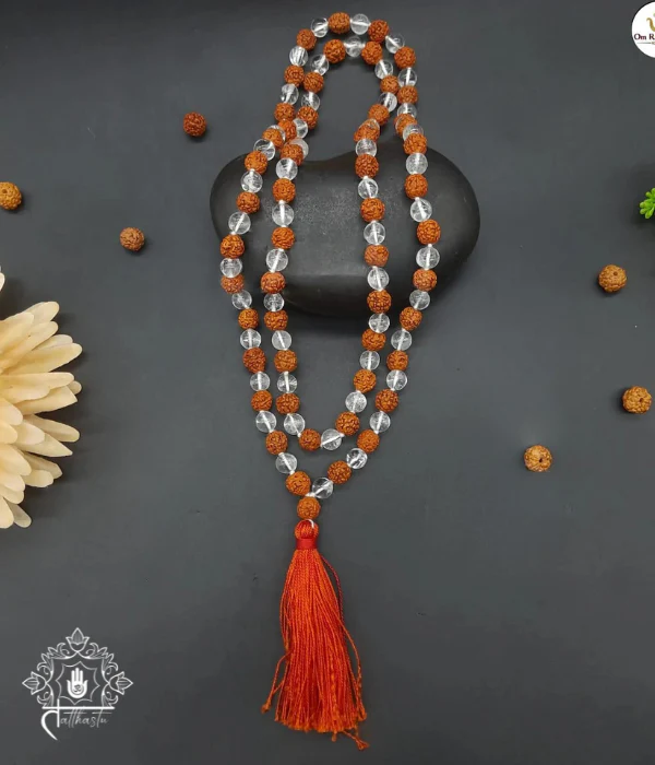 Crystal Cut Rudraksha Mala